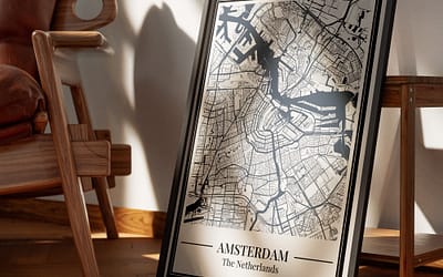 Een stad aan je muur: waarom stadskaarten zo geliefd zijn in het interieur
